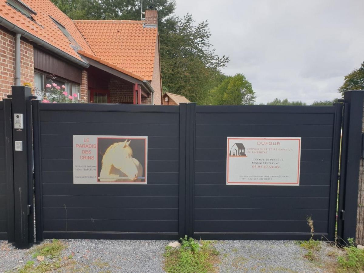 Appartamento Au Paradis des Crins avec un studio rez de chaussée jardin et studio en duplex avec terrasse Templeuve-en-Pevele Esterno foto